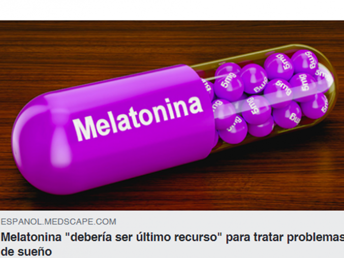 La melatonina como ultima, no como primera opcion para el insomnio