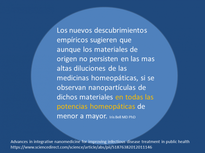 Aun las más altas diluciones homeopáticas conservan nanopartículas de los materiales de origen