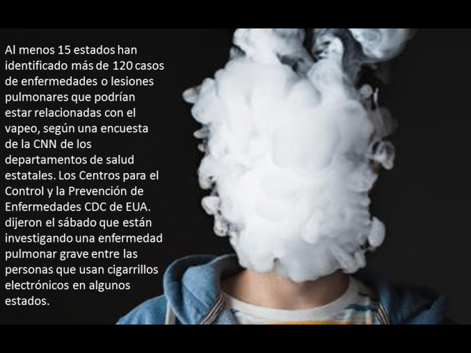 Enfermedad respiratoria ligada al vapeo.