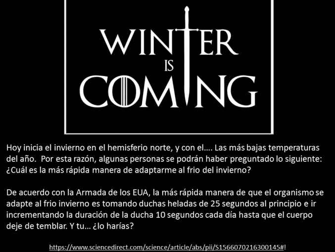 ¿Cuál es la más rápida manera de adaptarme al frio del invierno?
