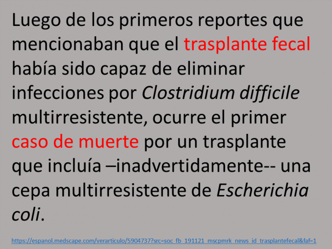 Emiten alerta y suspenden tratamientos de trasplante fecal en EEUU