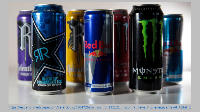 Se confirma riesgo cardiovascular por la ingesta de bebidas energizantes.