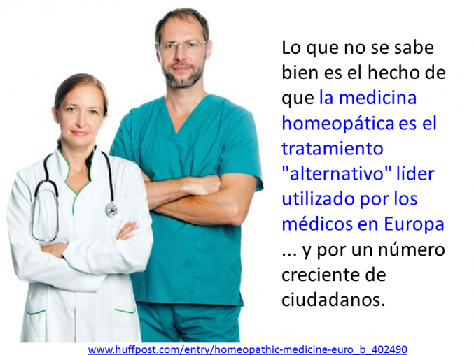 La homeopatía, popular en Europa.
