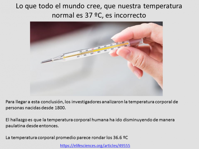 ¿Por qué la temperatura corporal ha ido disminuyendo en los últimos 200 años?